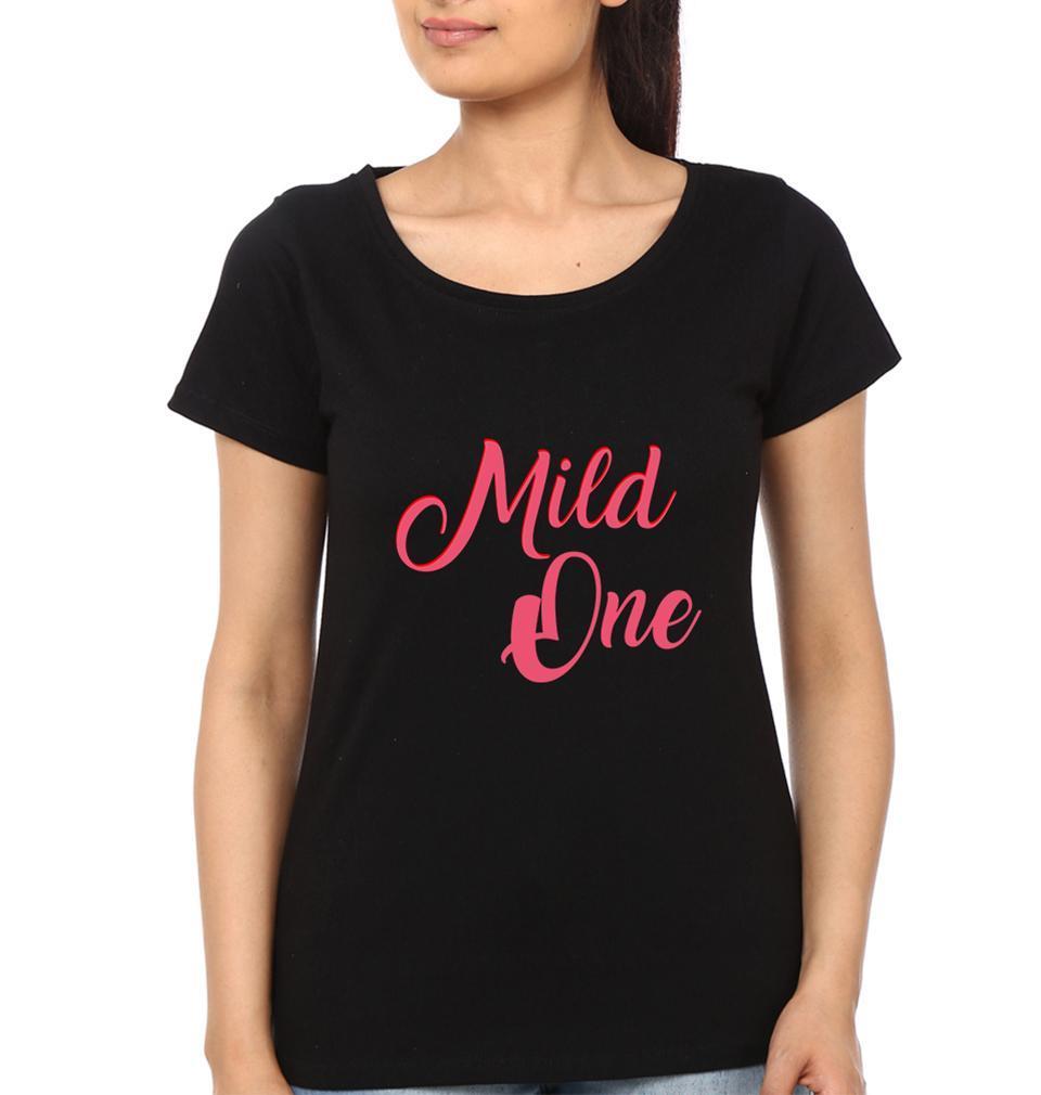 WILD MILD BFF Half Sleeves T-Shirts-FunkyTees - Funky Tees Club