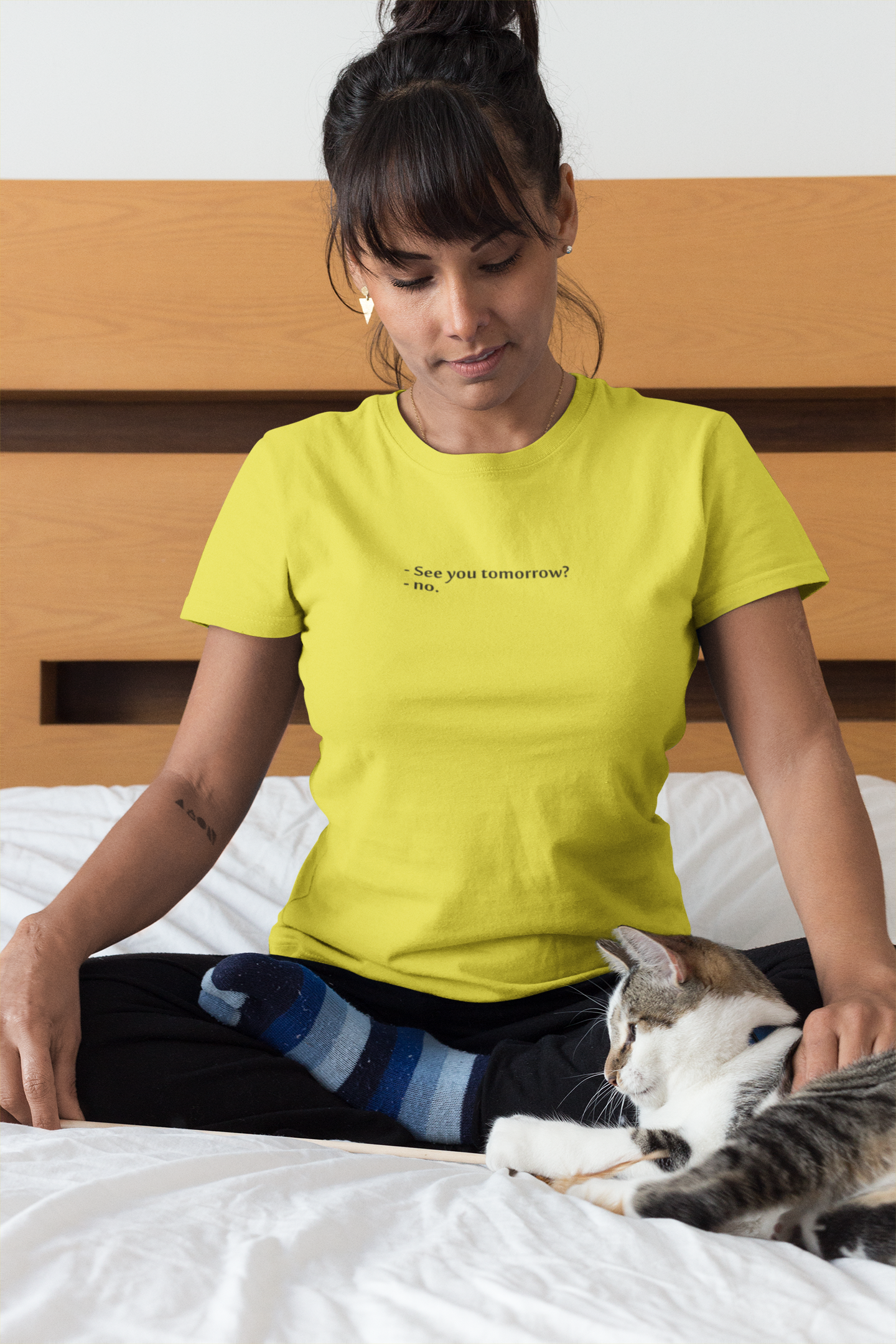 See You Tomorrow Quotes Women Half Sleeves T-shirt- FunkyTeesClub