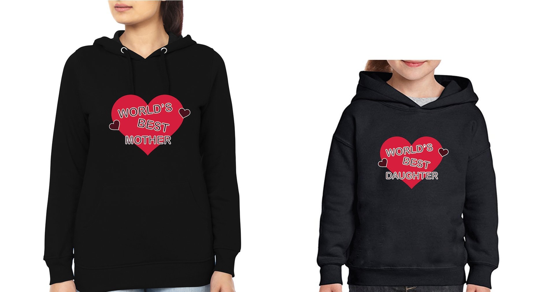 World's Best Mother World's Best Daughter Mother and Daughter Matching Hoodies- FunkyTeesClub - Funky Tees Club