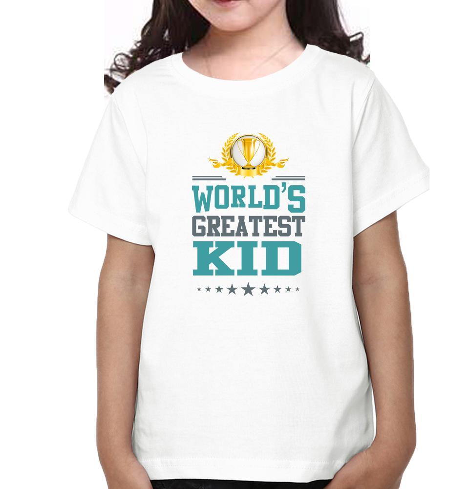 World's Greatest Mom World's Greatest Kid Mother and Daughter Matching T-Shirt- FunkyTeesClub - Funky Tees Club