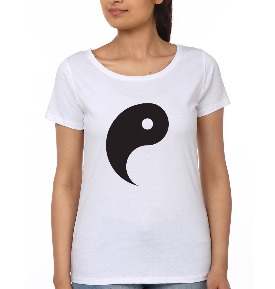 Yin-Yang BFF Half Sleeves T-Shirts-FunkyTees - Funky Tees Club