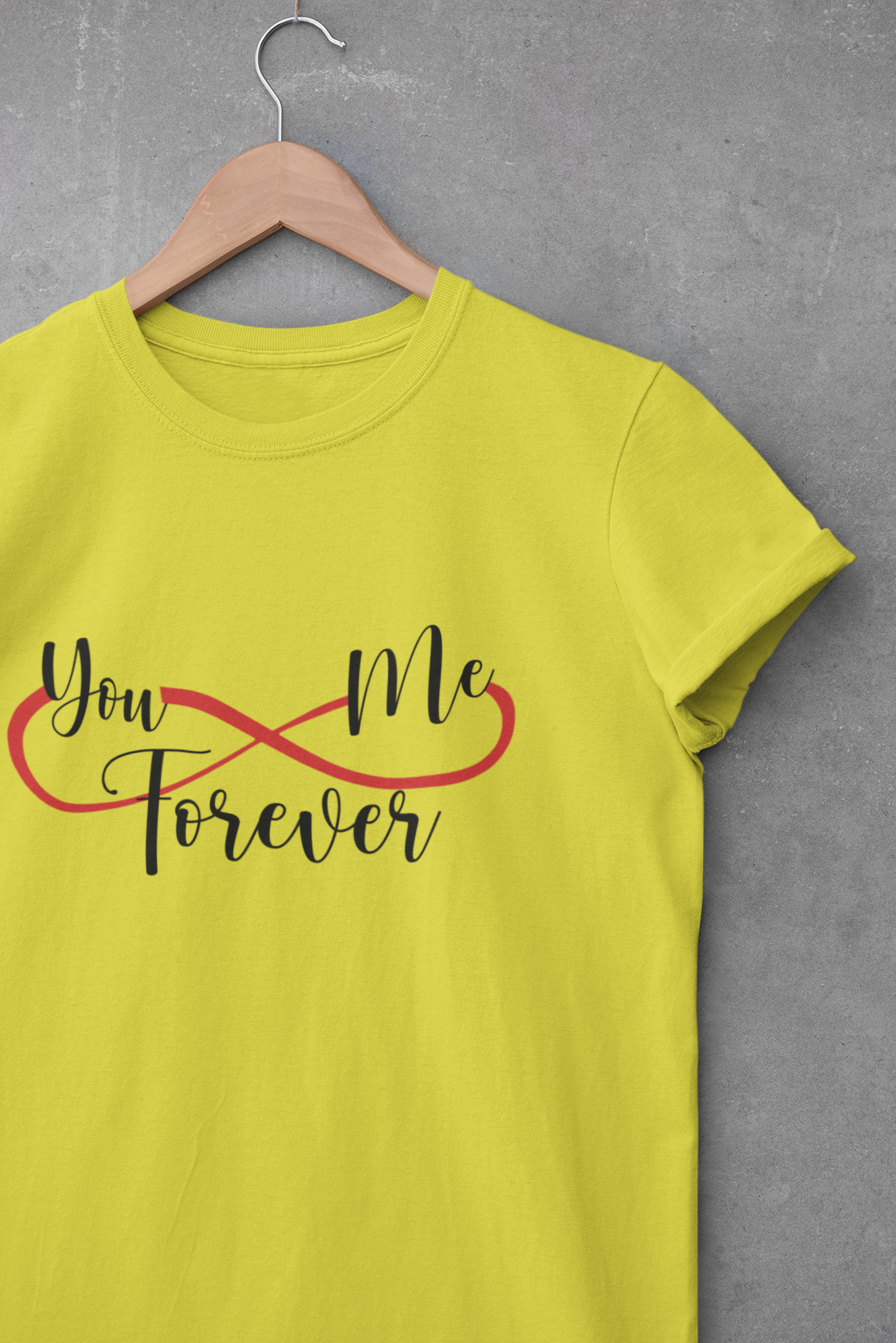 U And Me Forever Couple Half Sleeves T-Shirts -FunkyTeesClub