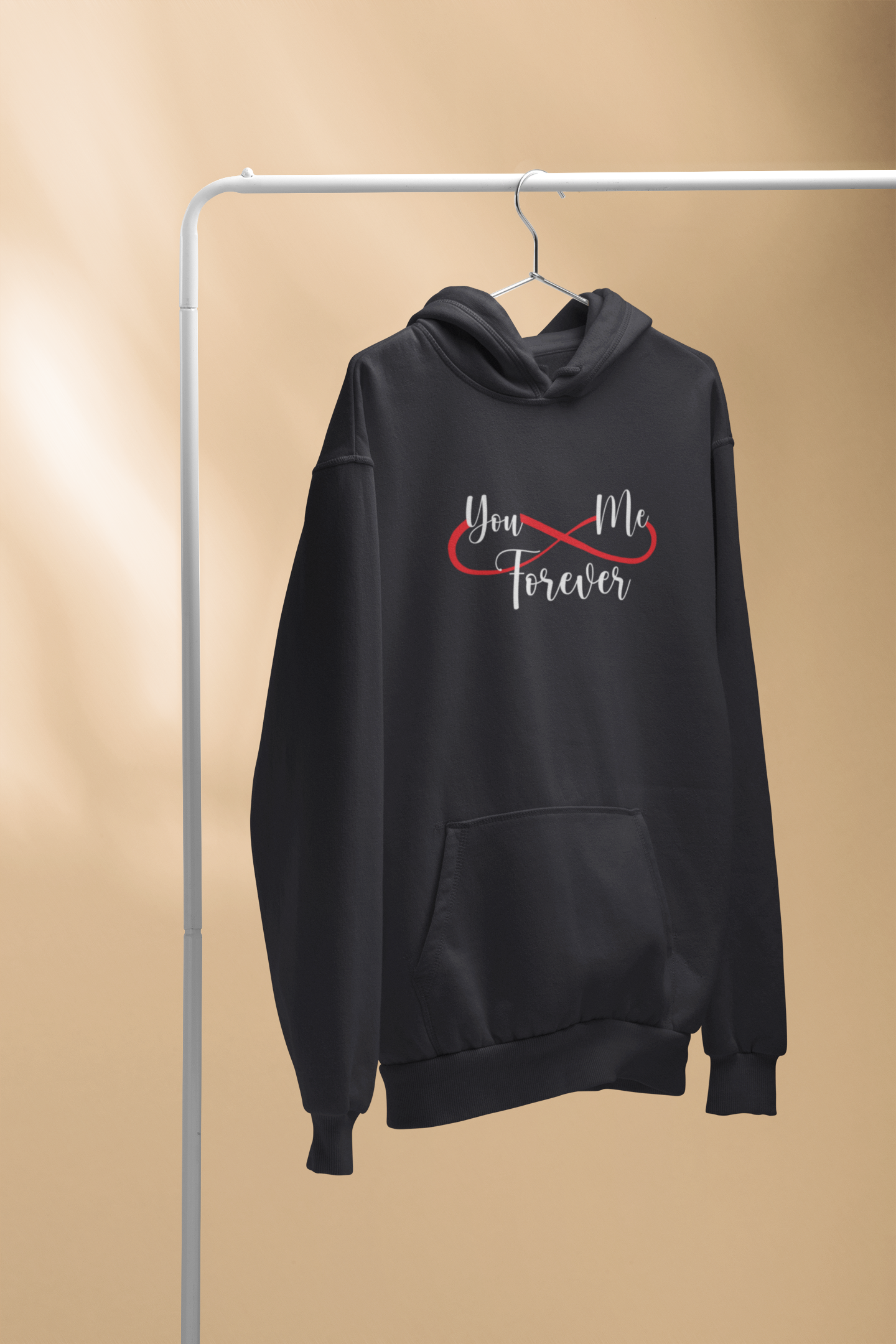 U And Me Forever Couple Hoodie-FunkyTeesClub