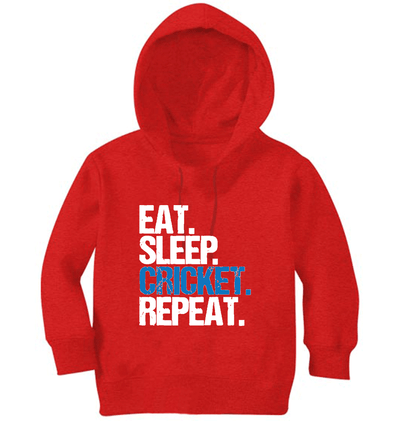 CRICKET Eat Sleep Cricket Repeat Boy Hoodies-FunkyTeesClub