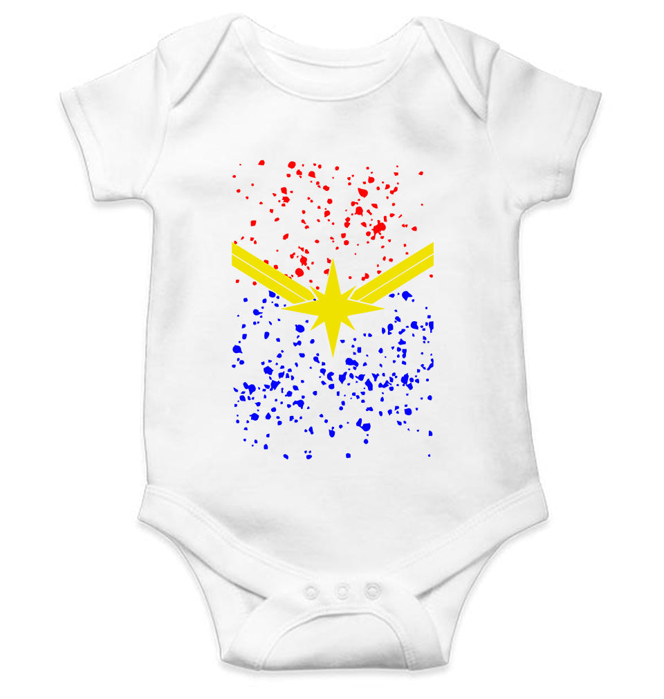 Captain Marvel Logo Rompers for Baby Girl- FunkyTeesClub