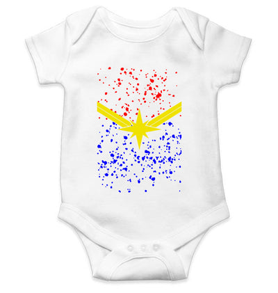 Captain Marvel Logo Rompers for Baby Girl- FunkyTeesClub