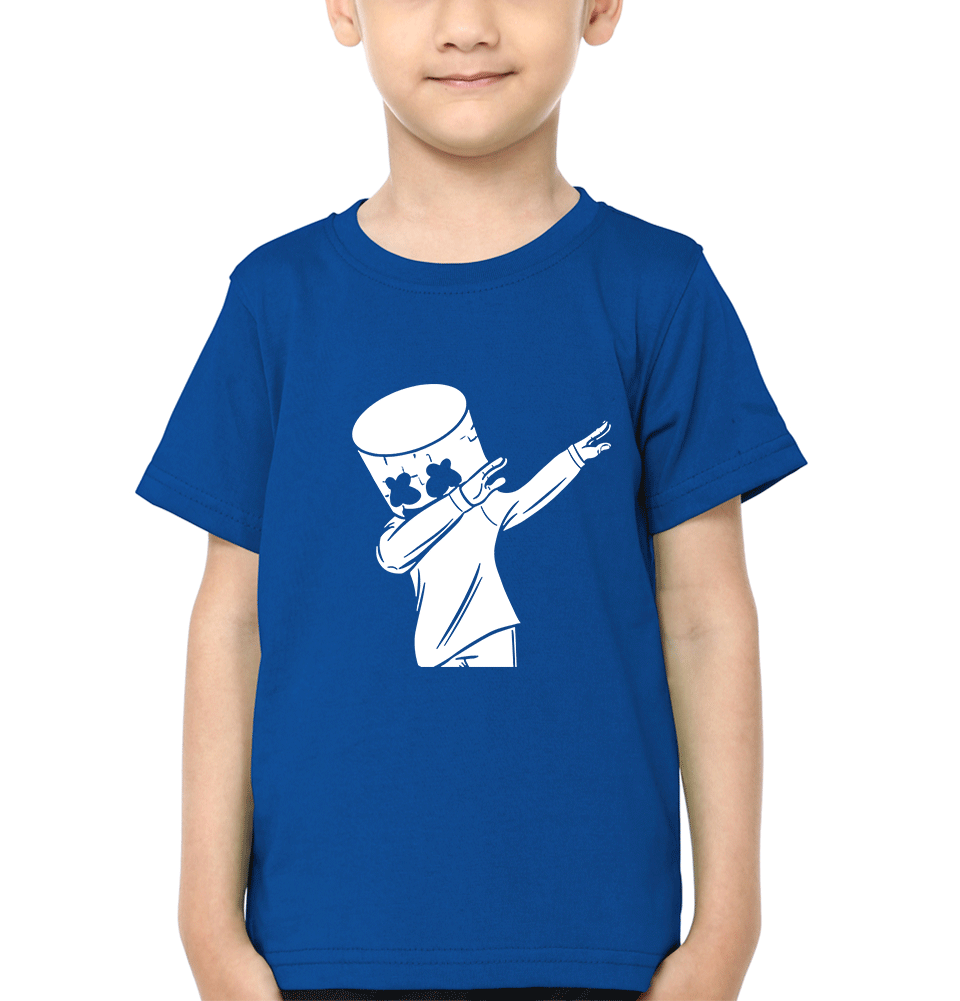 Marshmello Logo Half Sleeves T-Shirt for Boy-FunkyTeesClub