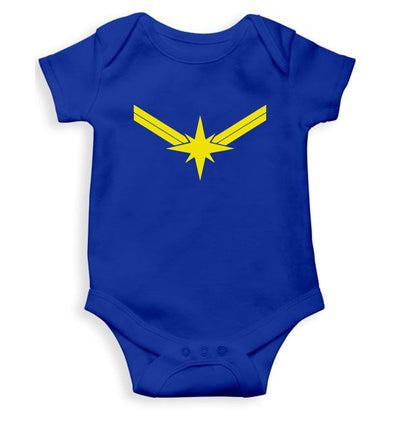 Captain Marvel Logo Rompers for Baby Girl- FunkyTeesClub