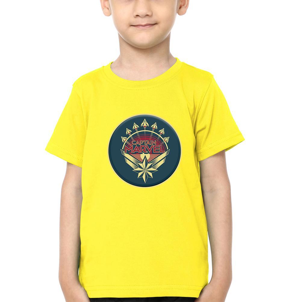 Captain Marvel Logo Half Sleeves T-Shirt for Boy-FunkyTeesClub