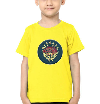 Captain Marvel Logo Half Sleeves T-Shirt for Boy-FunkyTeesClub