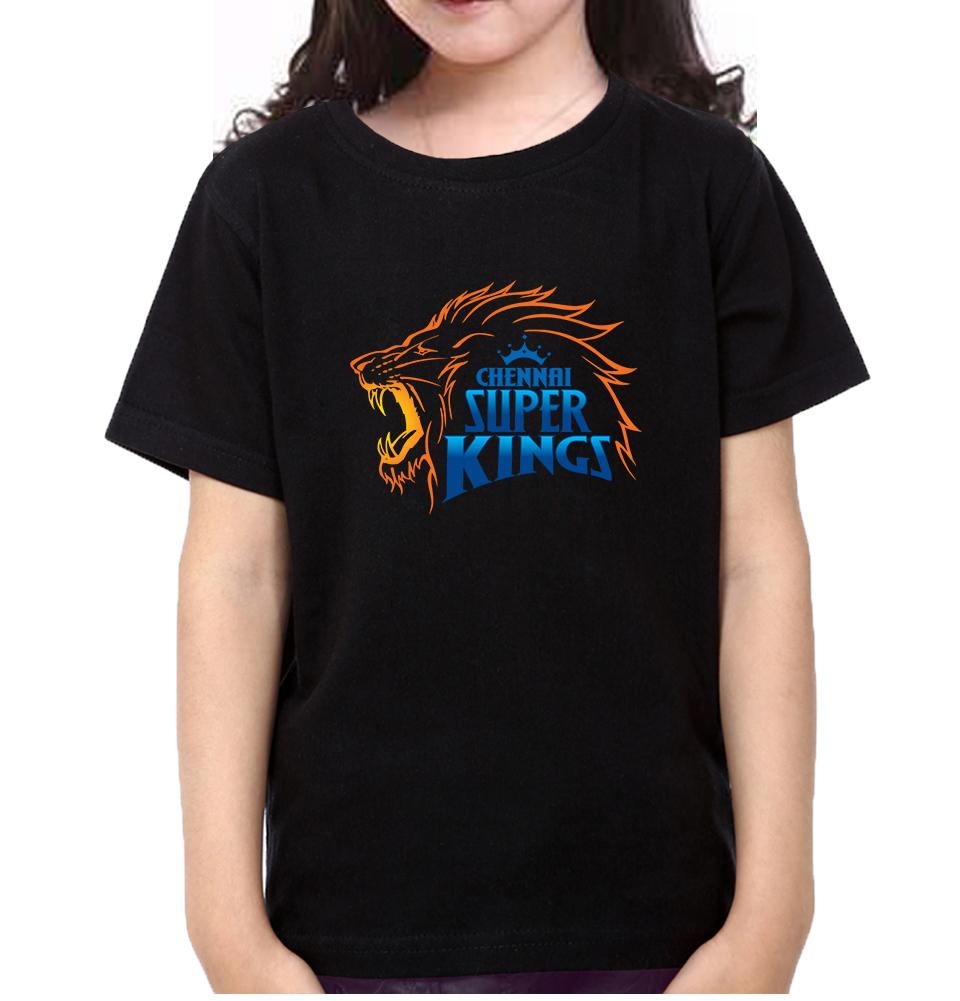 IPL CSK Chennai SuperKings Half Sleeves T-Shirt For Girls -FunkyTeesClub