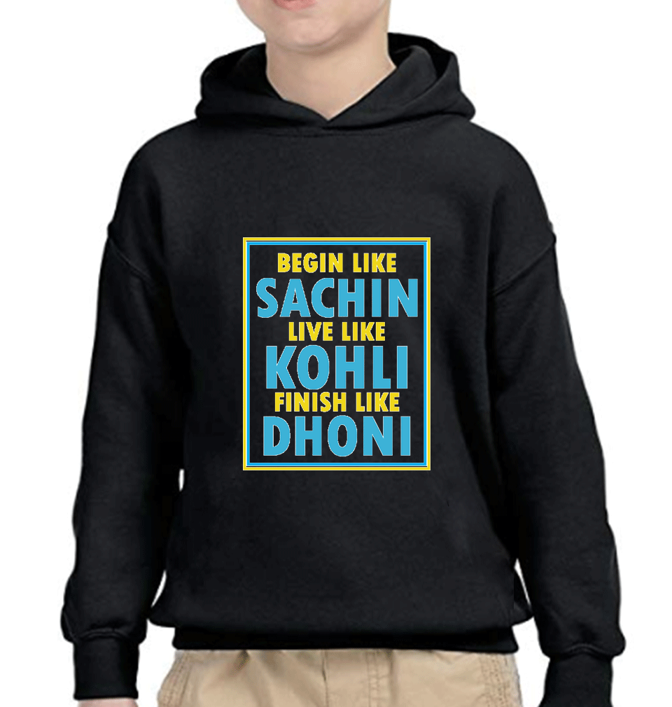 CRICKET Sachin Kohli Dhoni Boy Hoodies-FunkyTeesClub