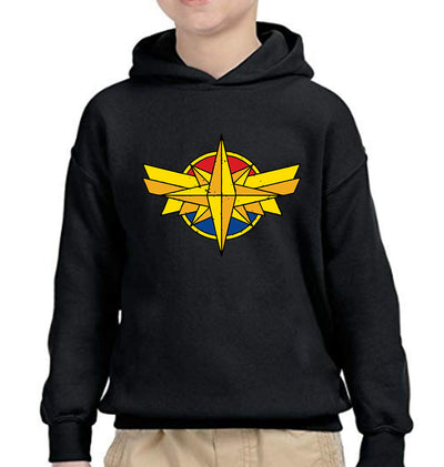 Captain Marvel Logo Boy Hoodies-FunkyTeesClub
