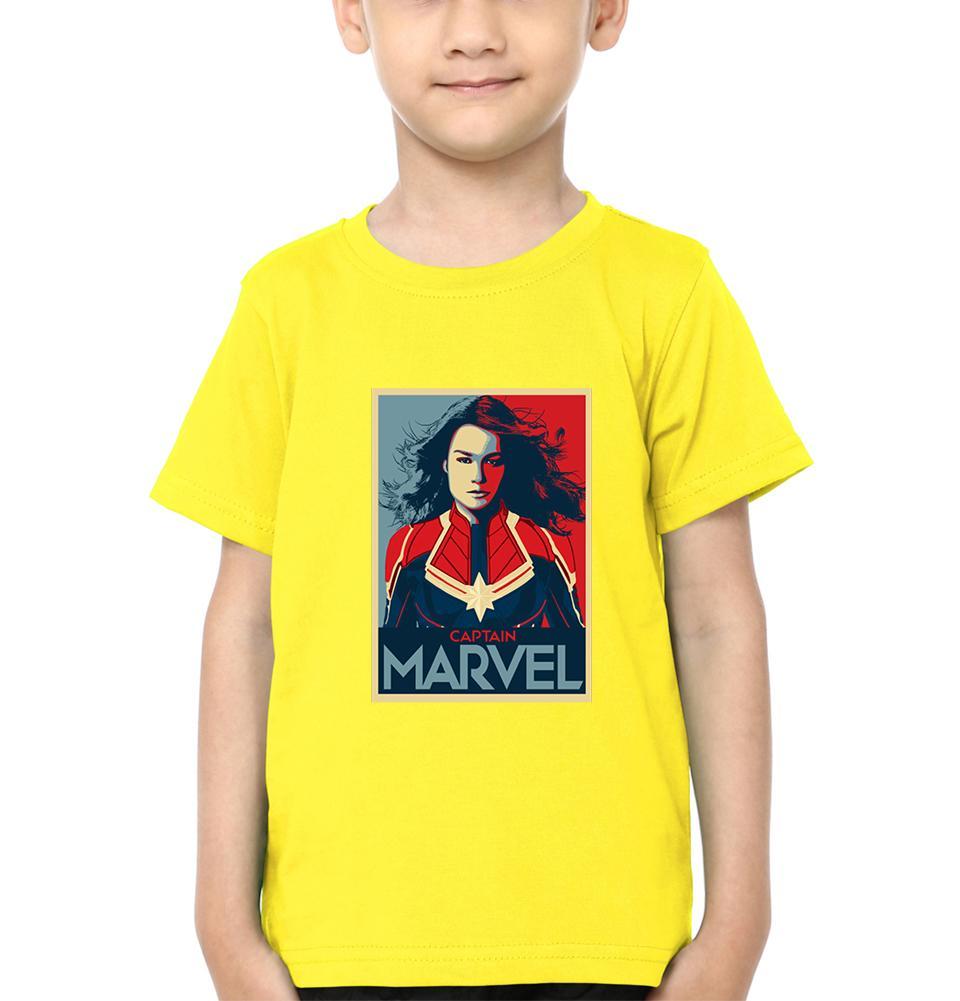 Captain Marvel Superhero Half Sleeves T-Shirt for Boy-FunkyTeesClub