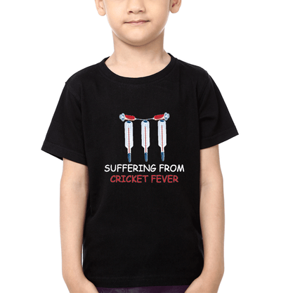 Cricket Fever Half Sleeves T-Shirt for Boys and Kids-FunkyTeesClub