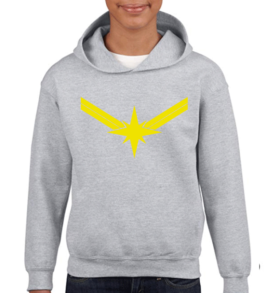 Captain Marvel Logo Boy Hoodies-FunkyTeesClub