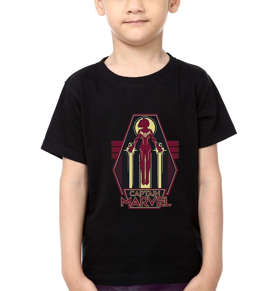 Captain Marvel Logo Half Sleeves T-Shirt for Boy-FunkyTeesClub