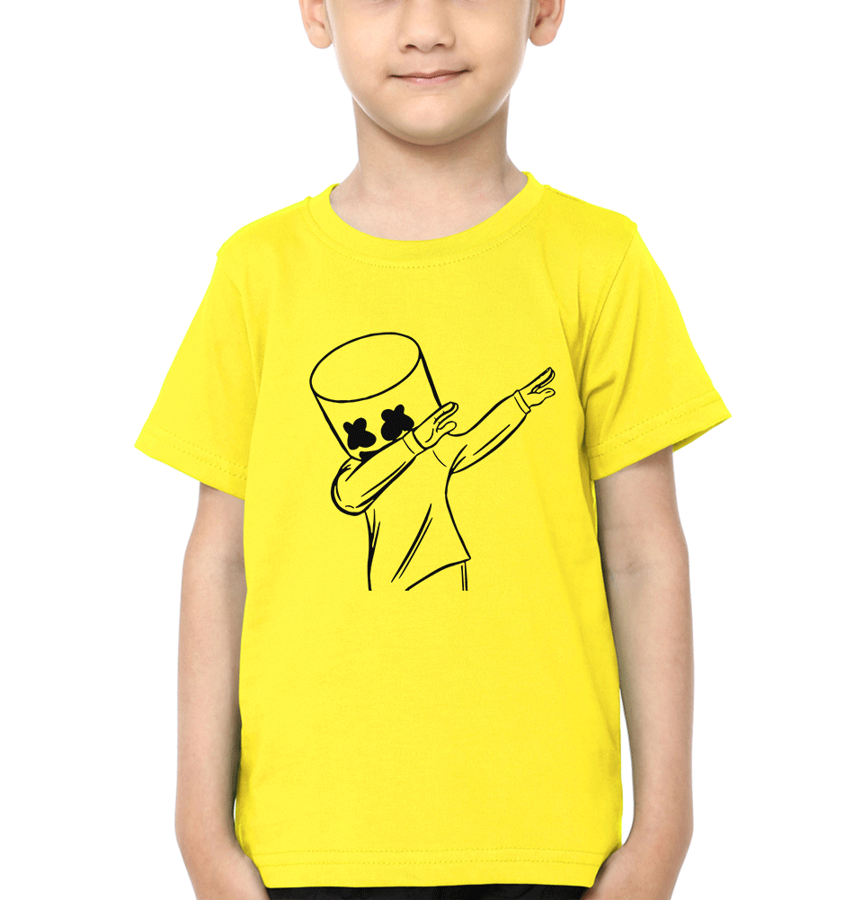 Marshmello Logo Half Sleeves T-Shirt for Boy-FunkyTeesClub