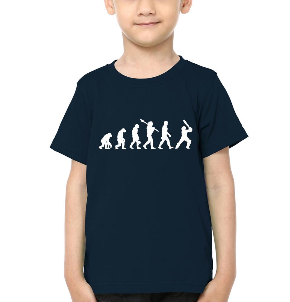 Cricket Evolution Half Sleeves T-Shirt for Boys and Kids-FunkyTeesClub