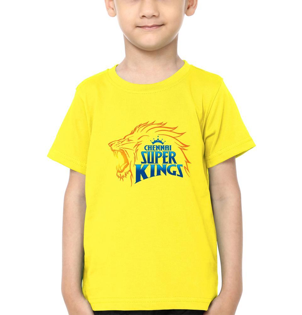 IPL CSK  Chennai SuperKings Half Sleeves T-Shirt for Boys and Kids-FunkyTeesClub