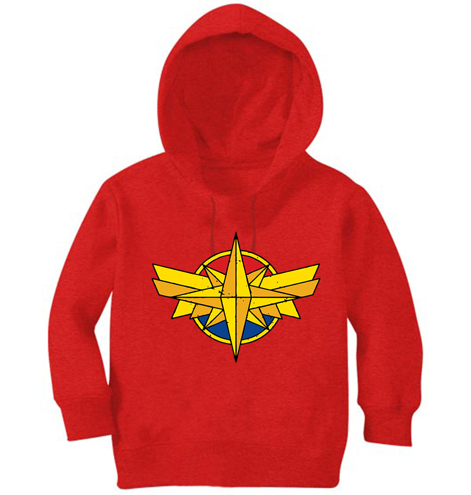 Captain Marvel Logo Boy Hoodies-FunkyTeesClub