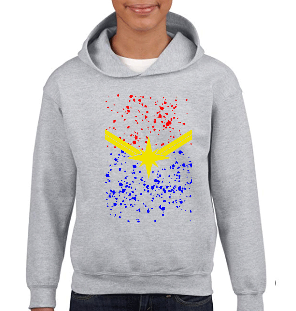 Captain Marvel Logo Boy Hoodies-FunkyTeesClub