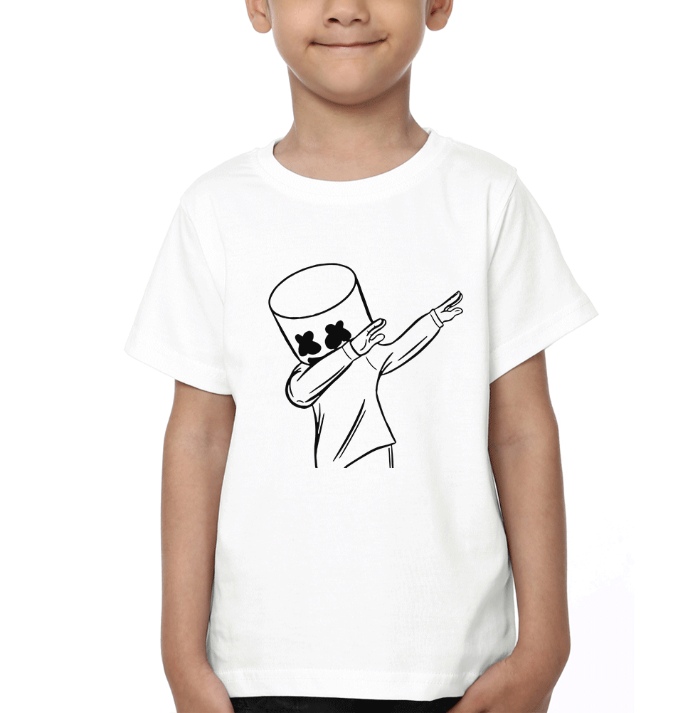 Marshmello Logo Half Sleeves T-Shirt for Boy-FunkyTeesClub