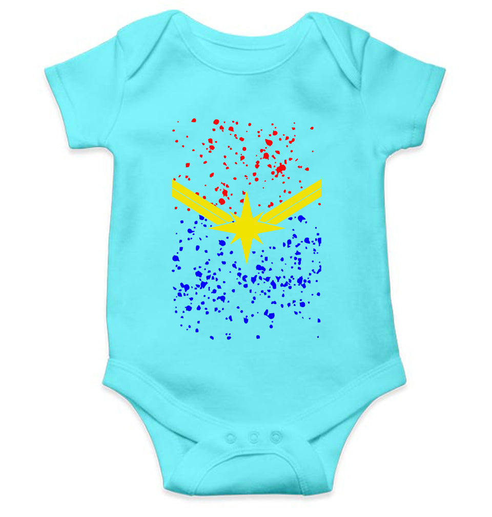 Captain Marvel Logo Rompers for Baby Girl- FunkyTeesClub