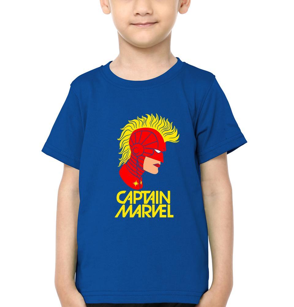 Captain Marvel Logo Half Sleeves T-Shirt for Boy-FunkyTeesClub