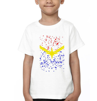 Captain Marvel Logo Half Sleeves T-Shirt for Boy-FunkyTeesClub