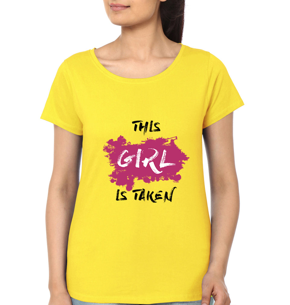 Boy Girl Taken Couple Half Sleeves T-Shirts -FunkyTeesClub
