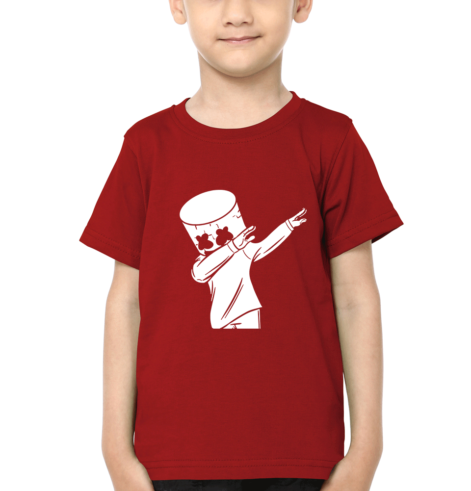 Marshmello Logo Half Sleeves T-Shirt for Boy-FunkyTeesClub