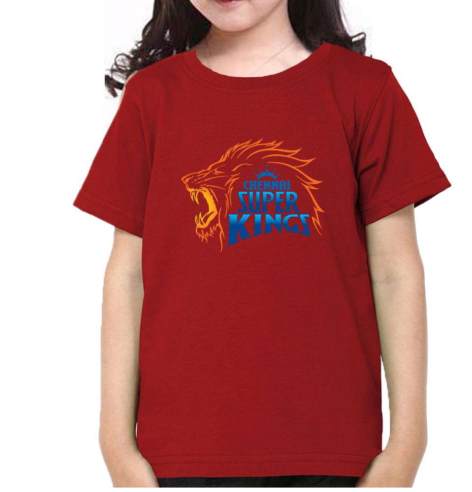 IPL CSK Chennai SuperKings Half Sleeves T-Shirt For Girls -FunkyTeesClub