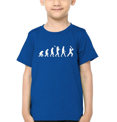 Cricket Evolution Half Sleeves T-Shirt for Boys and Kids-FunkyTeesClub