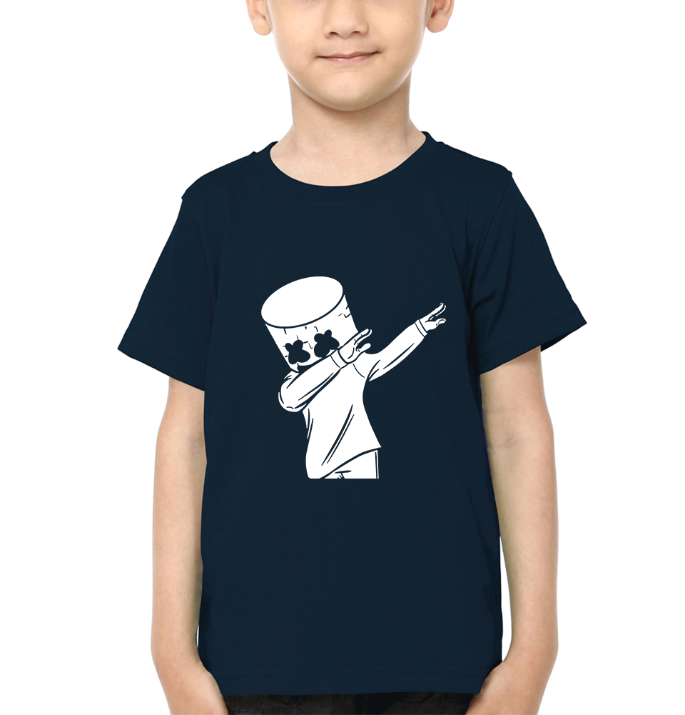 Marshmello Logo Half Sleeves T-Shirt for Boy-FunkyTeesClub