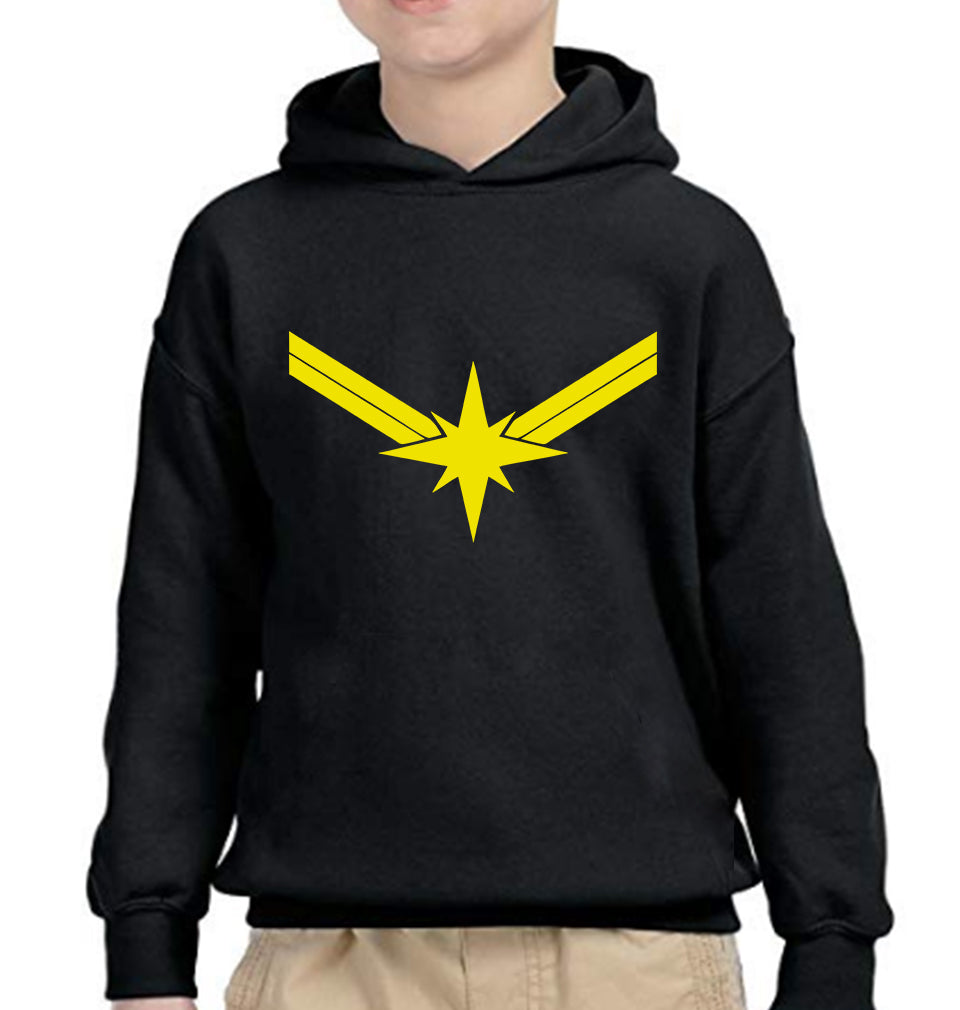 Captain Marvel Logo Boy Hoodies-FunkyTeesClub