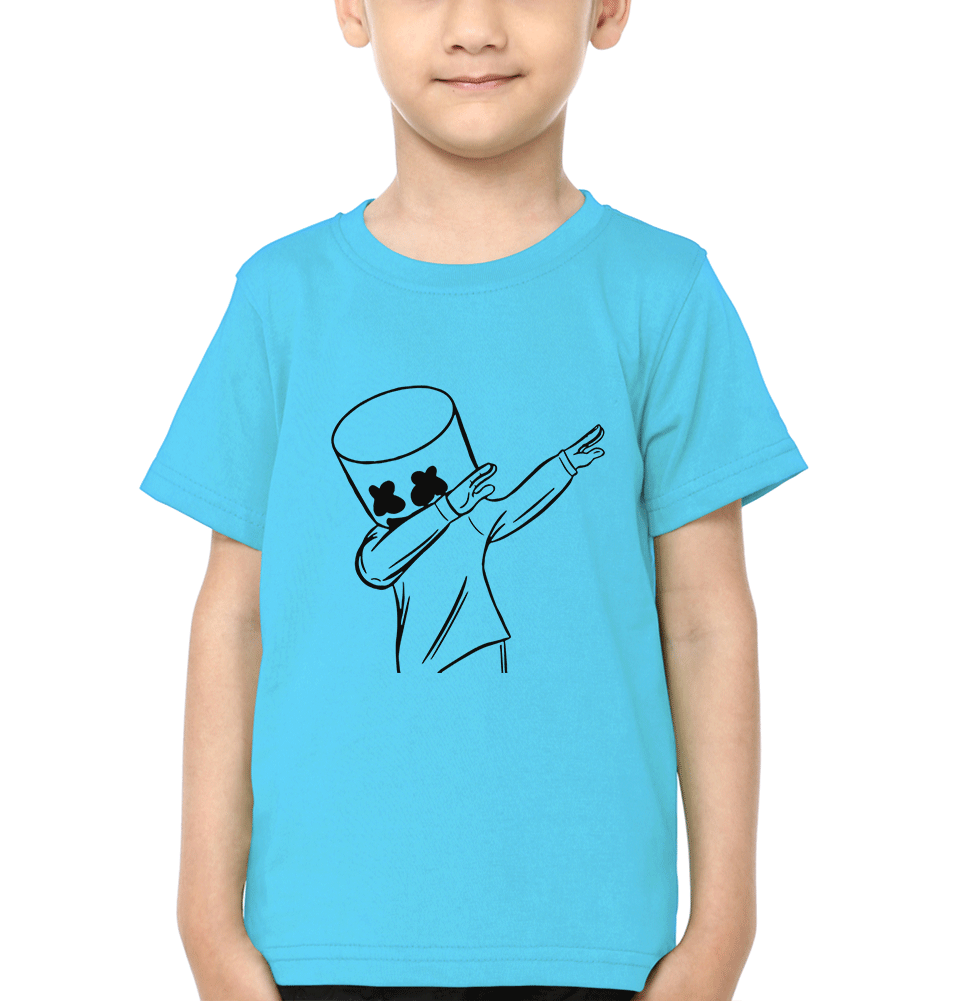Marshmello Logo Half Sleeves T-Shirt for Boy-FunkyTeesClub
