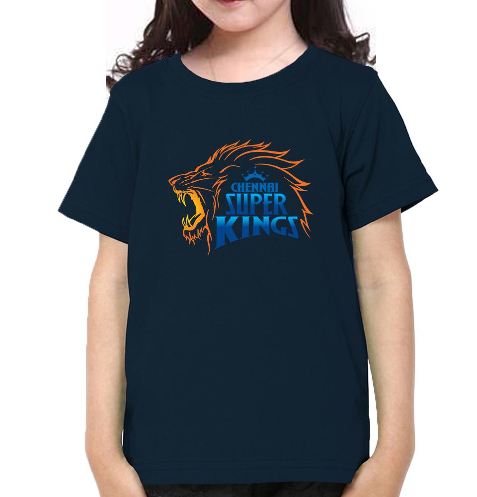 IPL CSK Chennai SuperKings Half Sleeves T-Shirt For Girls -FunkyTeesClub