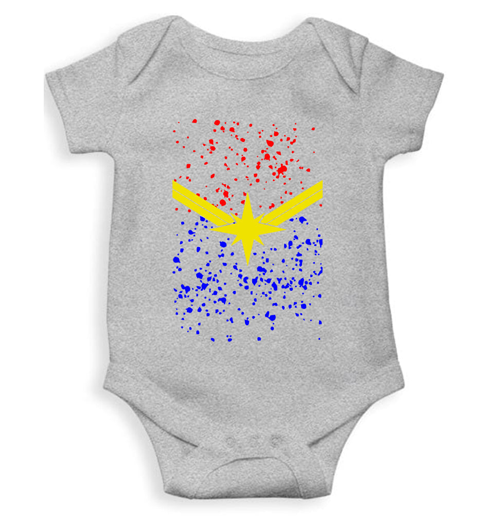 Captain Marvel Logo Rompers for Baby Girl- FunkyTeesClub