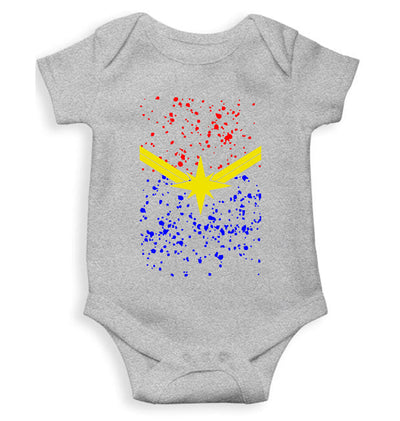 Captain Marvel Logo Rompers for Baby Girl- FunkyTeesClub