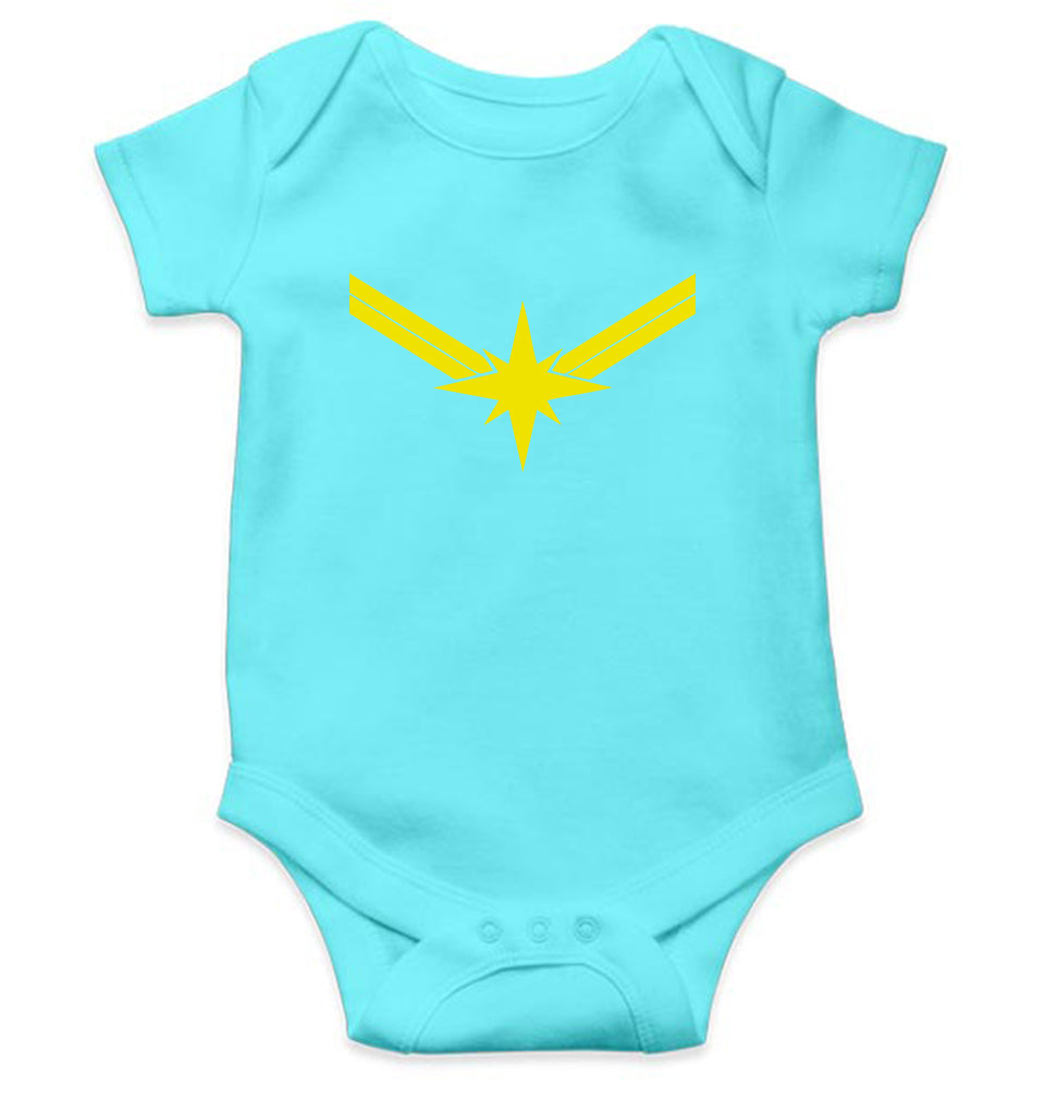 Captain Marvel Logo Rompers for Baby Girl- FunkyTeesClub