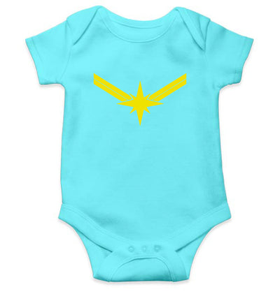 Captain Marvel Logo Rompers for Baby Girl- FunkyTeesClub