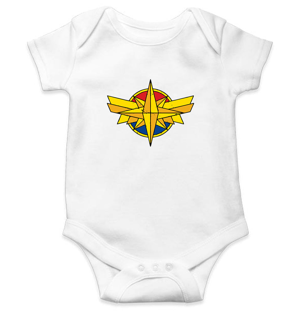 Captain Marvel Logo Rompers for Baby Girl- FunkyTeesClub