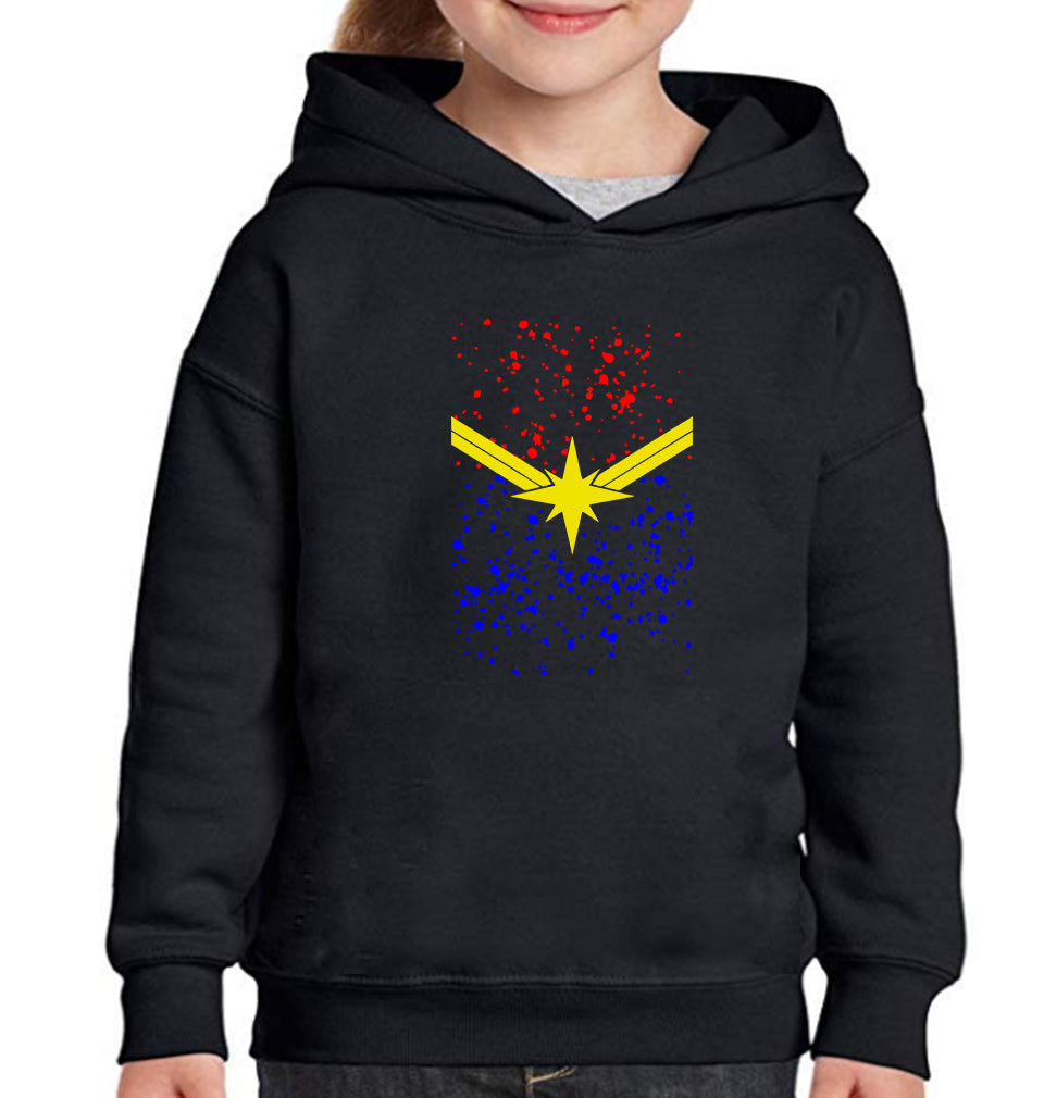Captain Marvel Logo Girl Hoodies-FunkyTeesClub