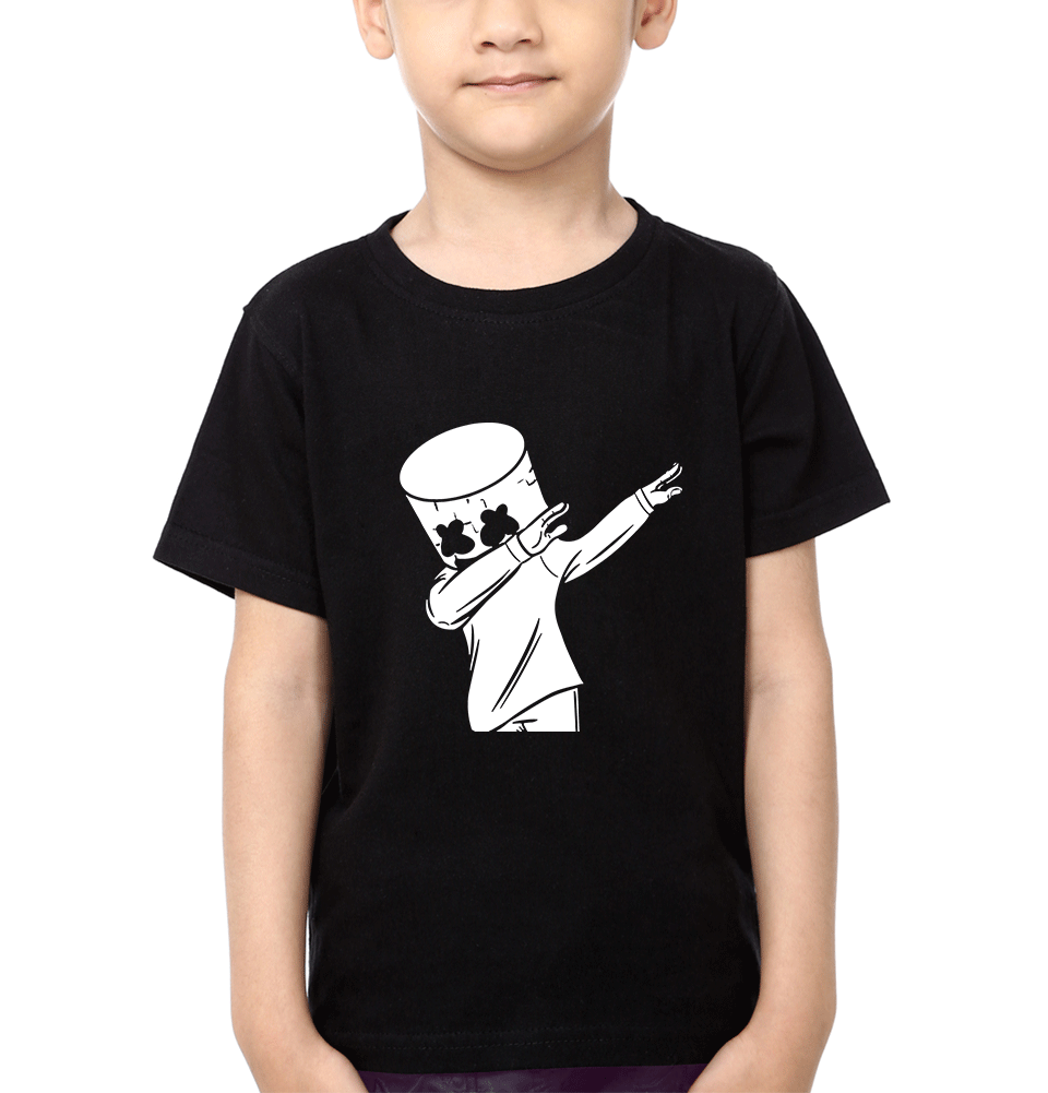 Marshmello Logo Half Sleeves T-Shirt for Boy-FunkyTeesClub