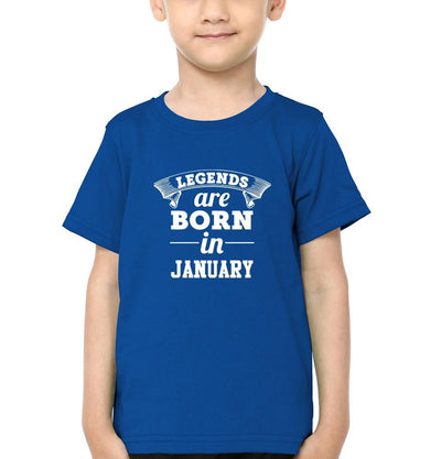 Legends are Born in January Half Sleeves T-Shirt for Boy-FunkyTeesClub