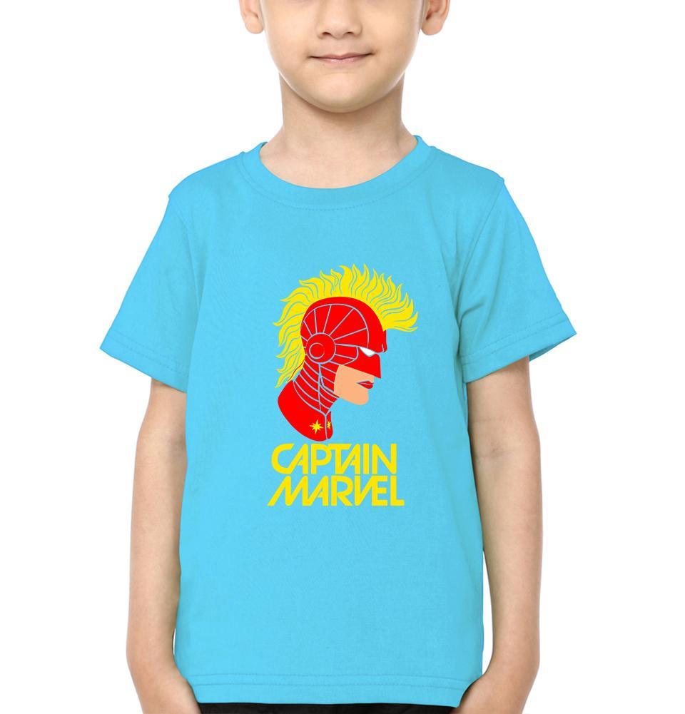 Captain Marvel Logo Half Sleeves T-Shirt for Boy-FunkyTeesClub