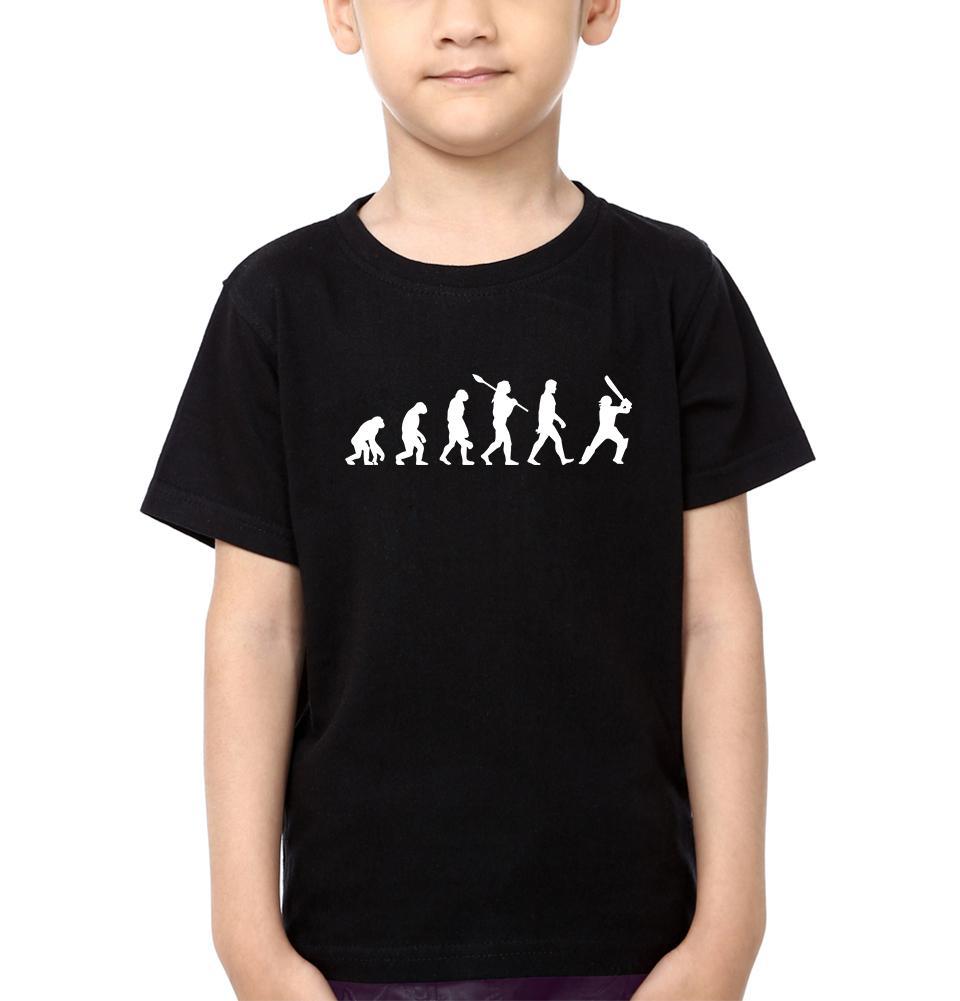 Cricket Evolution Half Sleeves T-Shirt for Boys and Kids-FunkyTeesClub