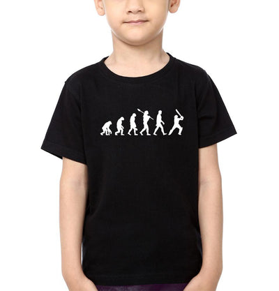 Cricket Evolution Half Sleeves T-Shirt for Boys and Kids-FunkyTeesClub
