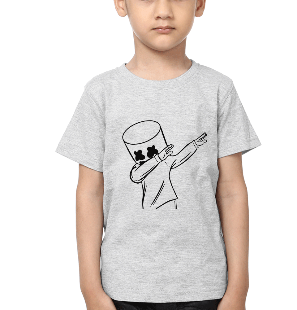 Marshmello Logo Half Sleeves T-Shirt for Boy-FunkyTeesClub